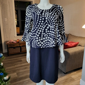 FABIA - Polka dots dress with bell sleeves